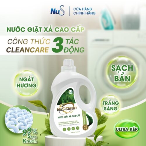 Nước giặt xả cao cấp NuS Clean hương nước hoa 3,4L