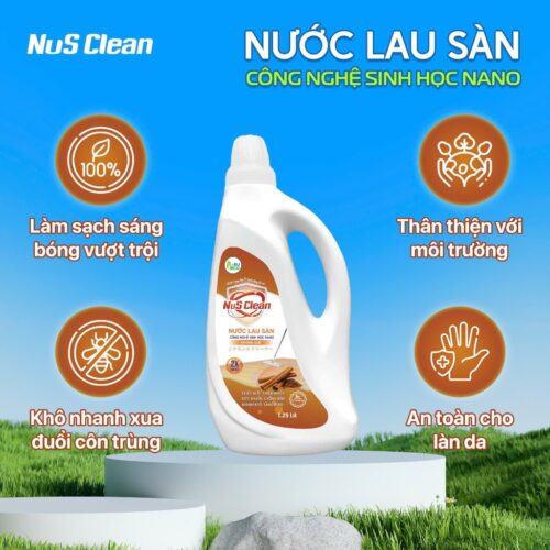 Nước lau sàn NuS Clean hương quế 1,25L