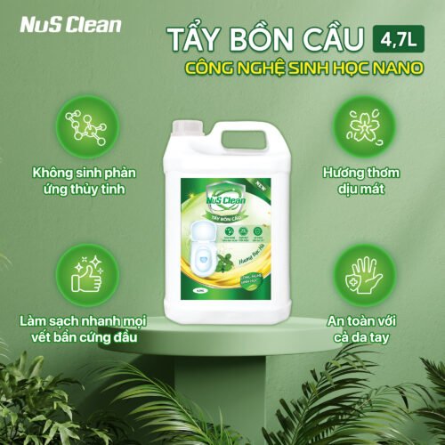 Nước tẩy bồn cầu NuS Clean hương bạc hà 4,7L