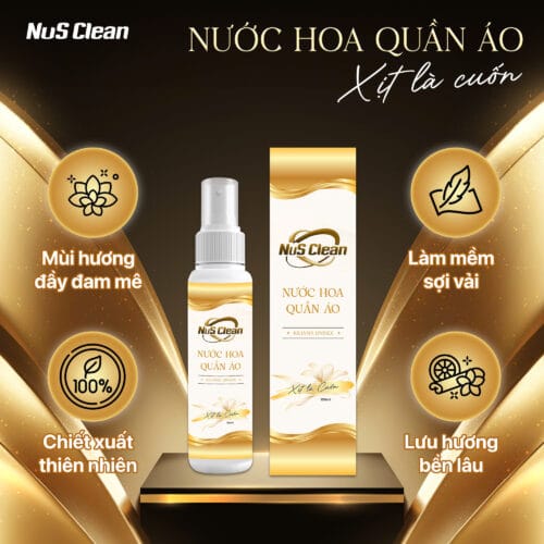 Nước hoa quần áo NuS Clean hương huyền bí 100ml
